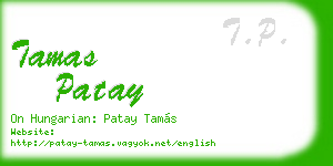 tamas patay business card